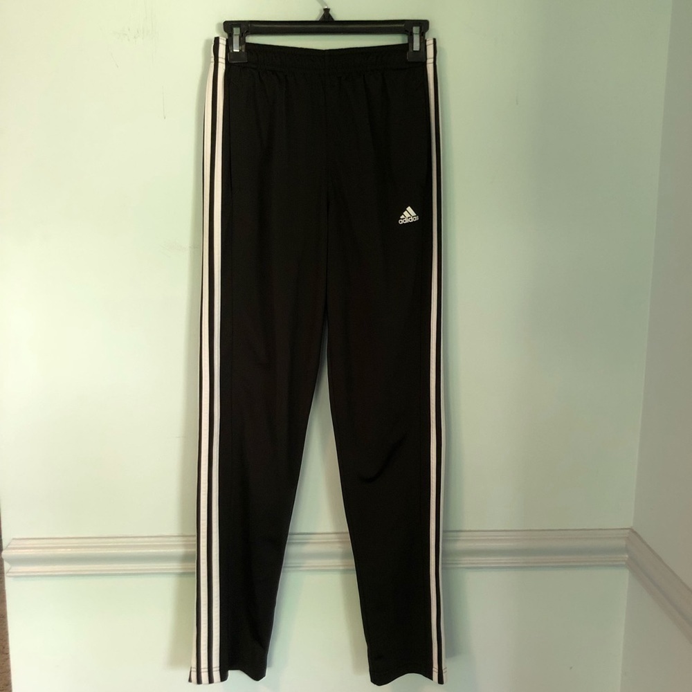 Adidas Climalite Black & White Stripe Joggers Size Small